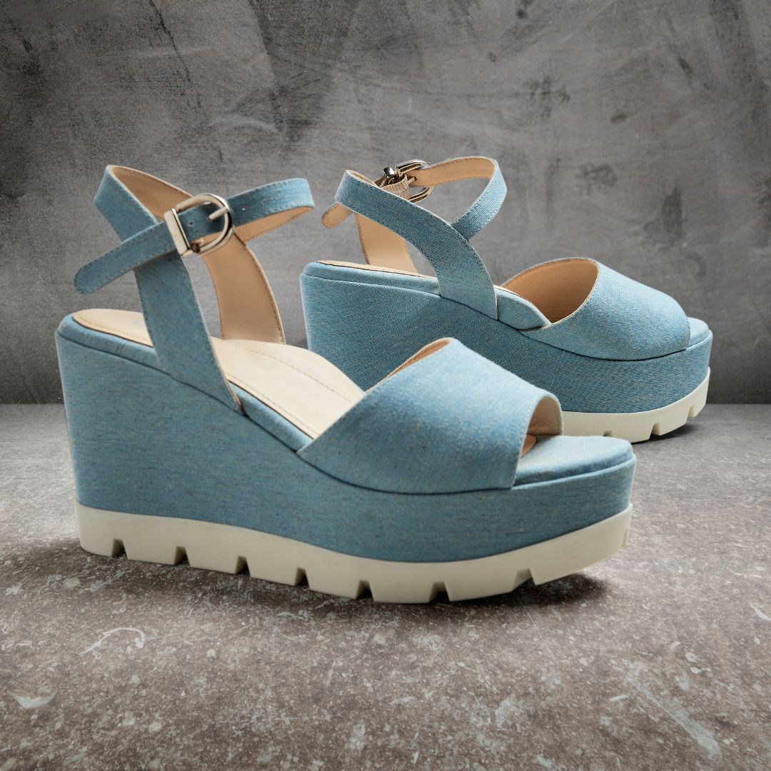 Platform Wedges Light Blue Wedges Wedding Baoyafang Royal Blue