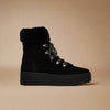 Abbie black suede boot side view