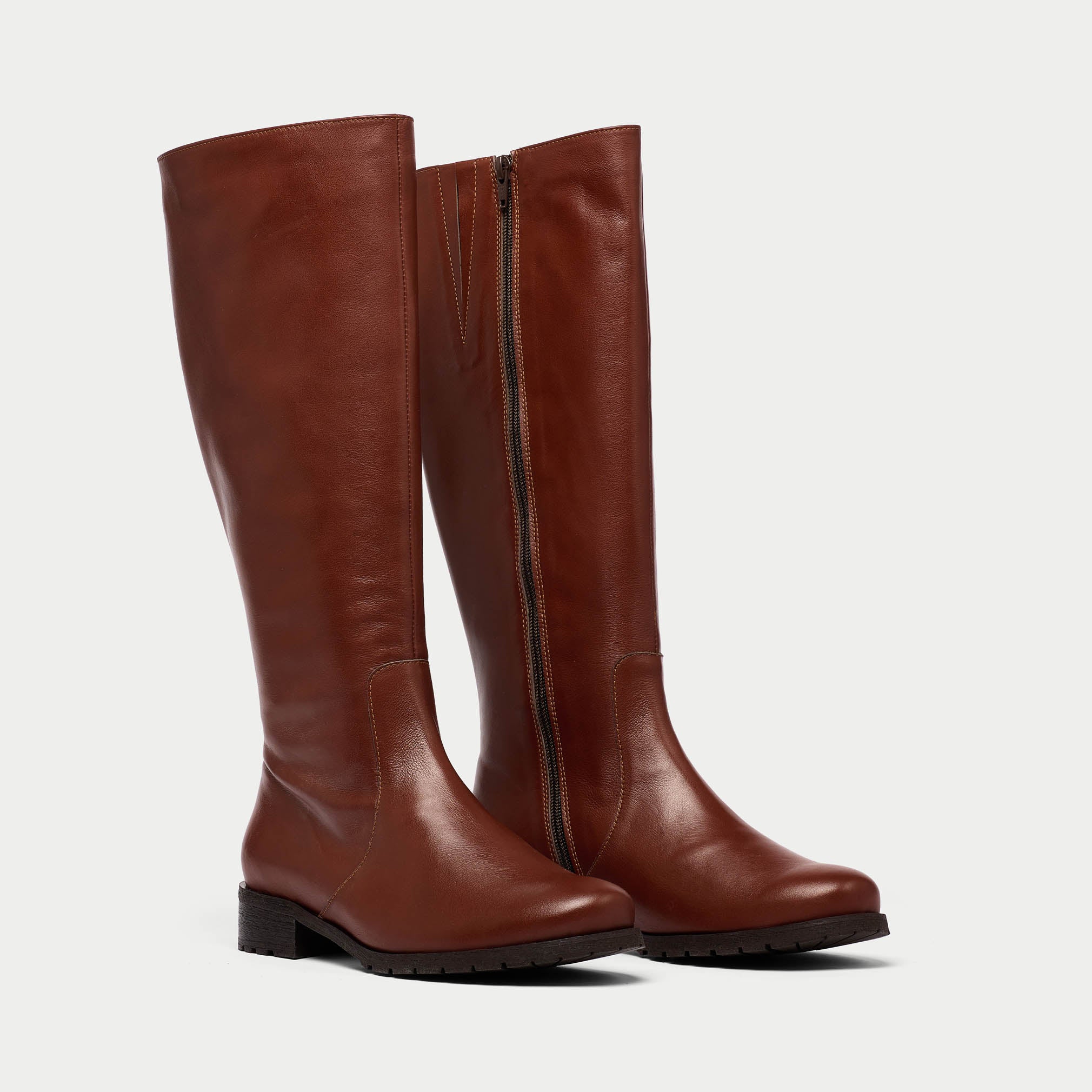 Bella brown boots pair