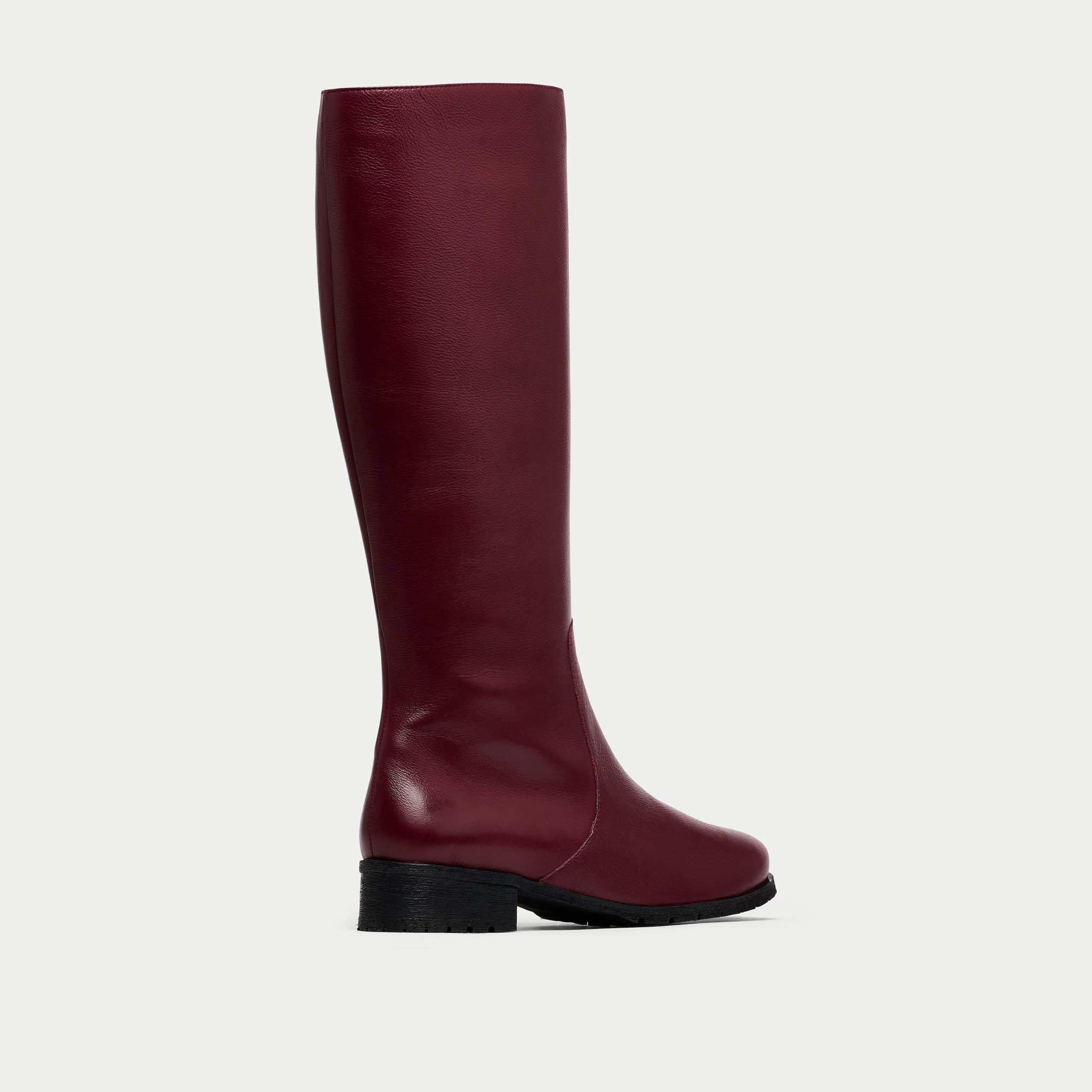 Bella - Cherry Leather Boots