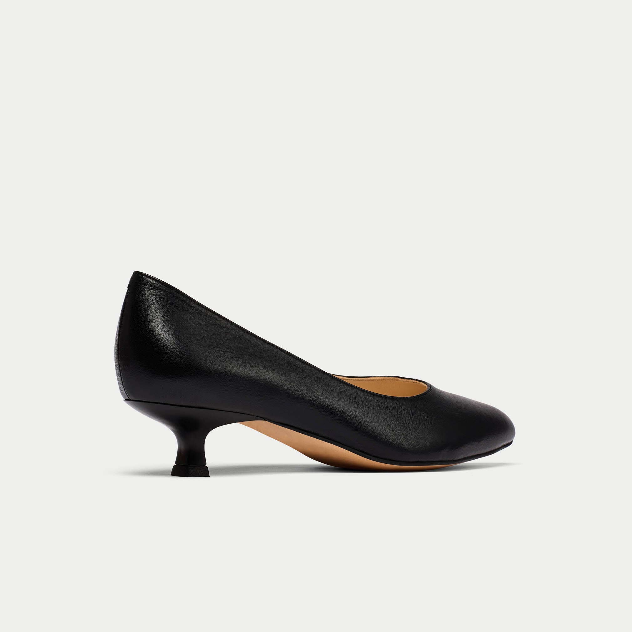 Claudia black heel back/side view