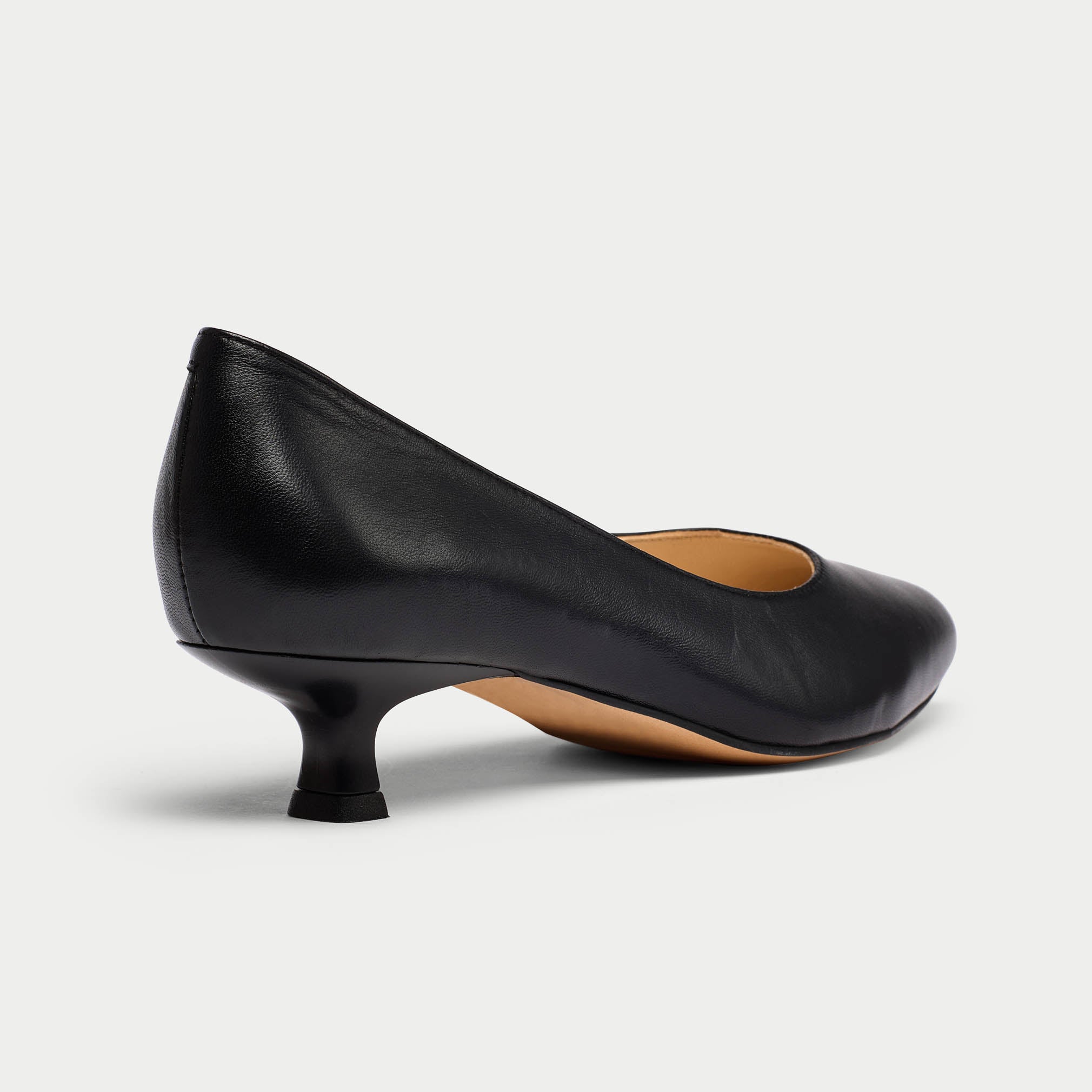 Claudia black heel close up