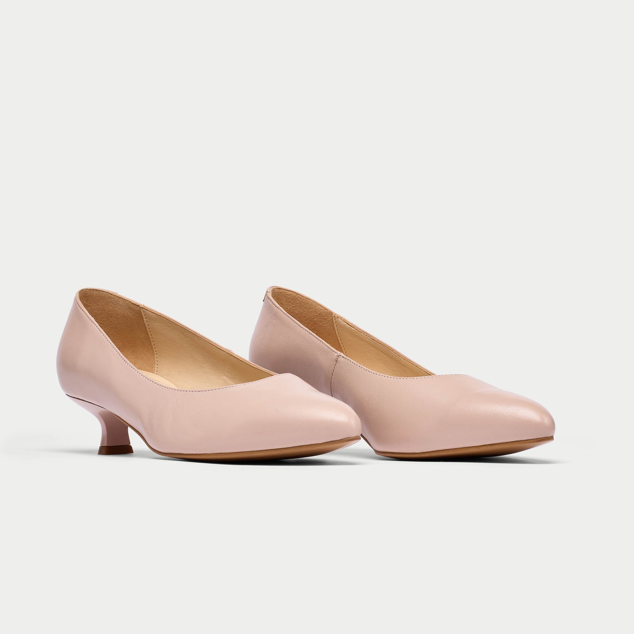 Claudia blush leather pair
