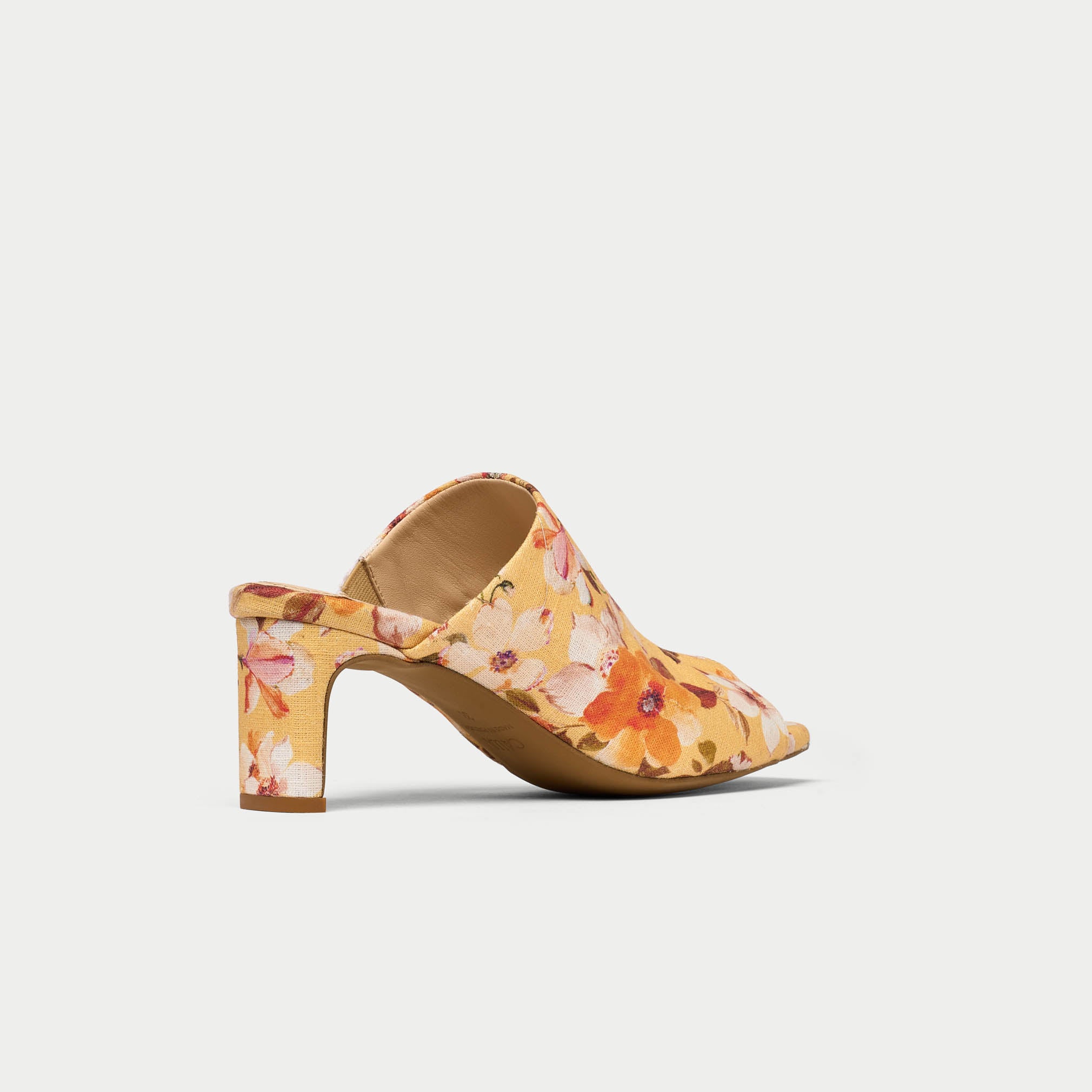 Debbie yellow floral back/side view