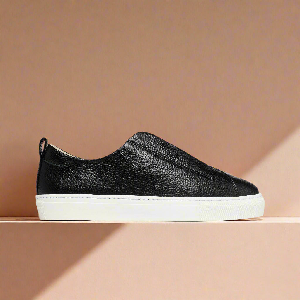 Estella black sneaker side view