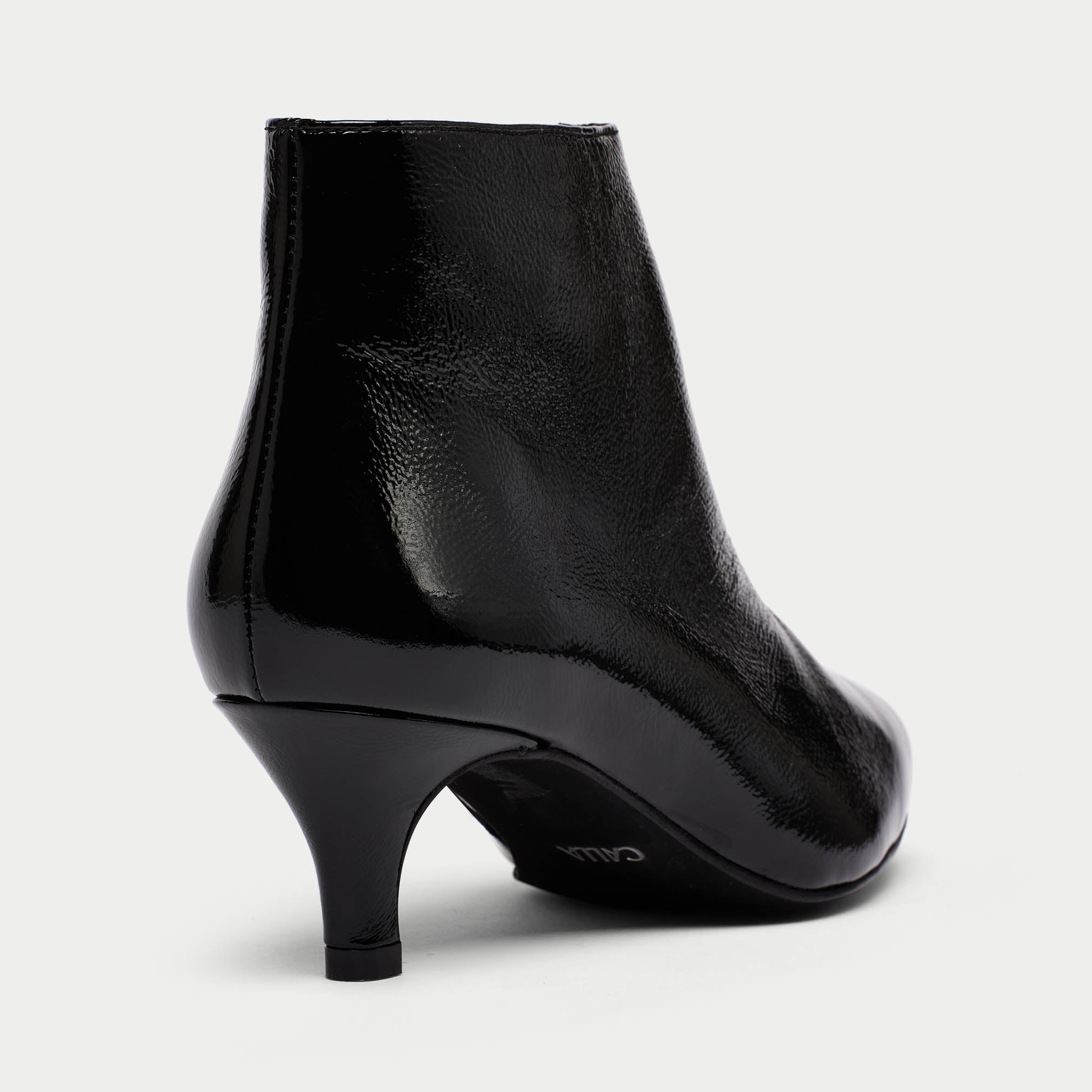 Hazel - Black Shine Leather Boots