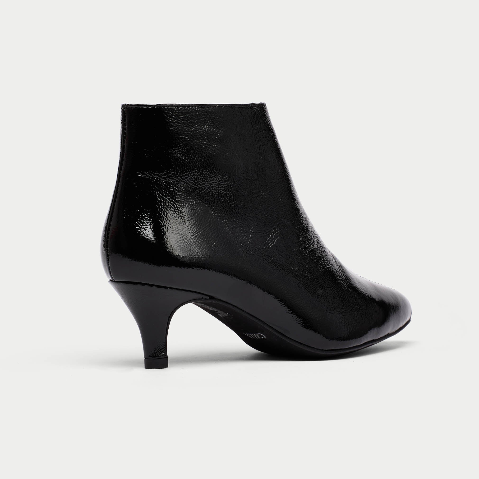 Hazel - Black Shine Leather Boots