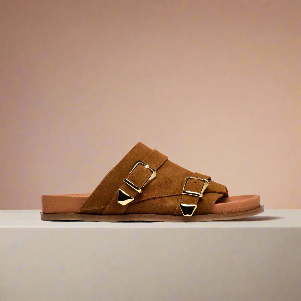 Lily - Tan suede