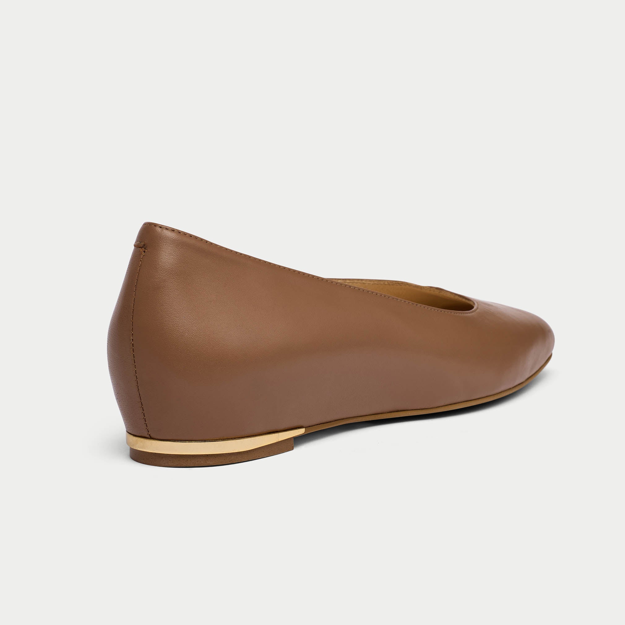Lucinda tiramisu leather flat shoe heel close up