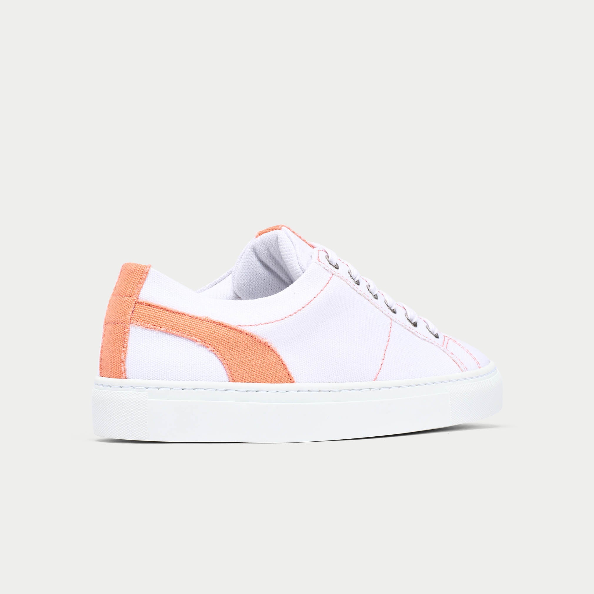 Luna peach trainer shoe back/side view