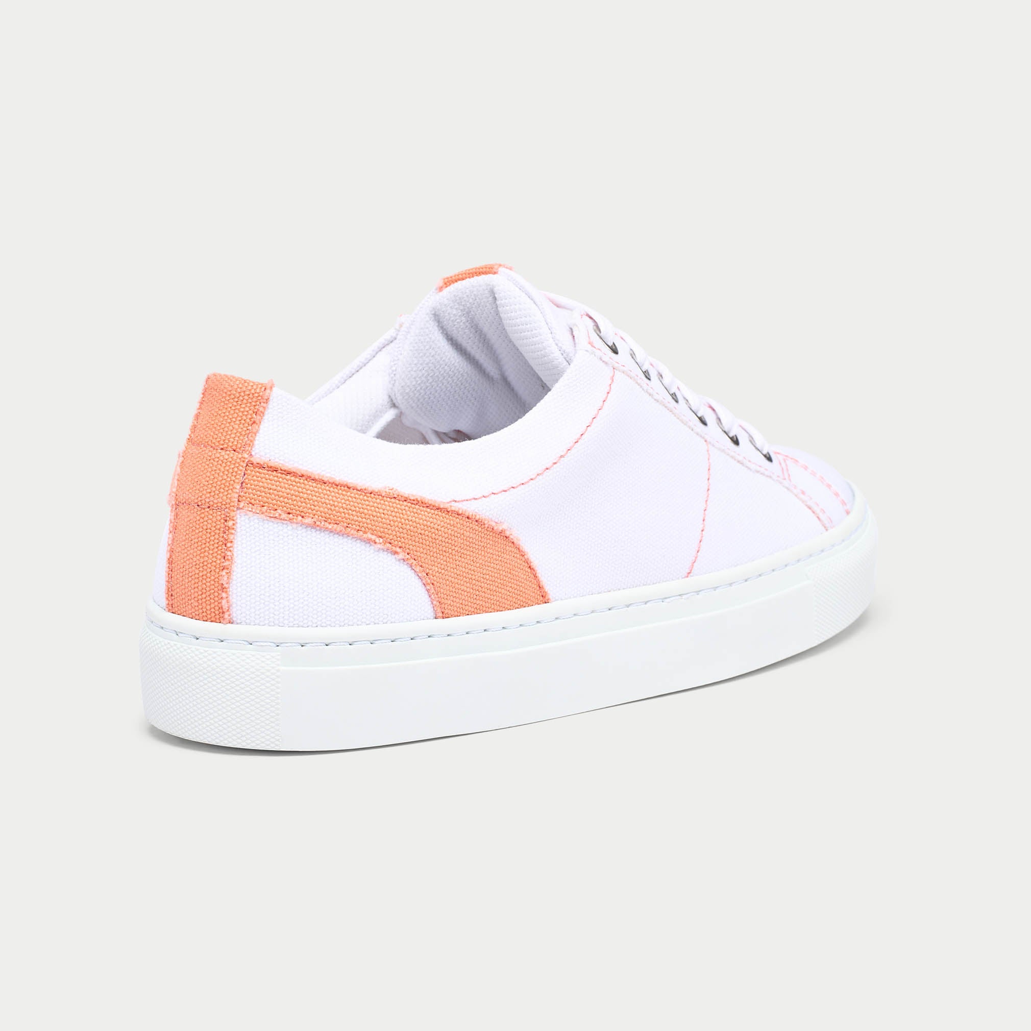 Luna peach trainer shoe back view