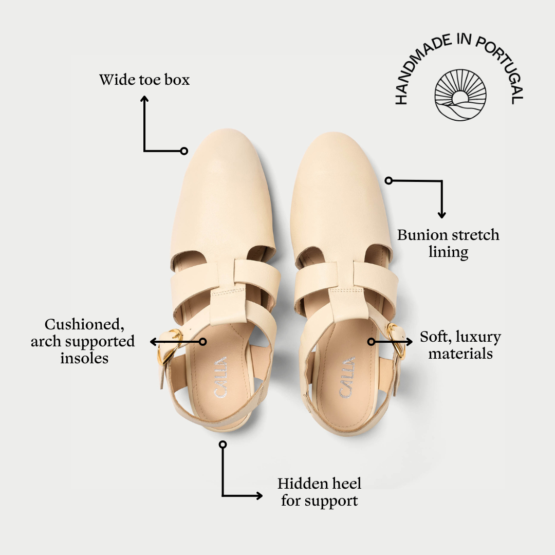 Minnie off white sandal features