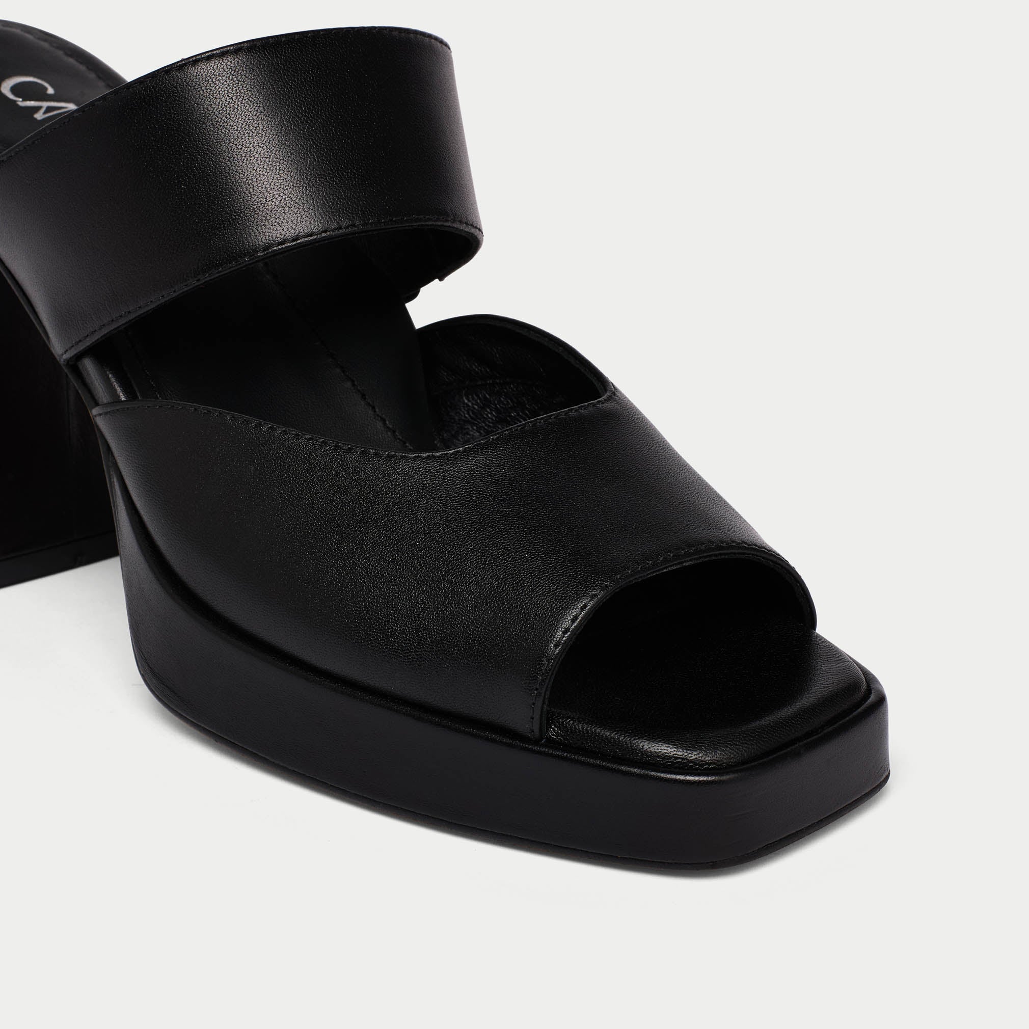 black heels close up