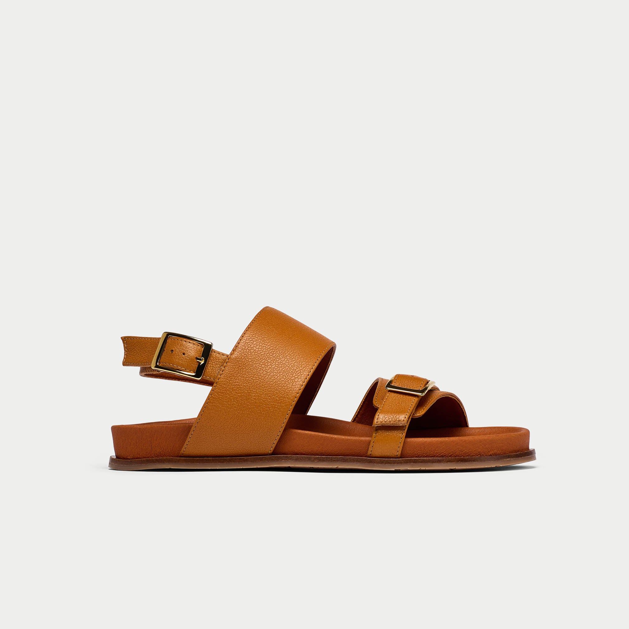 Poppy - Camel Leather Sandals