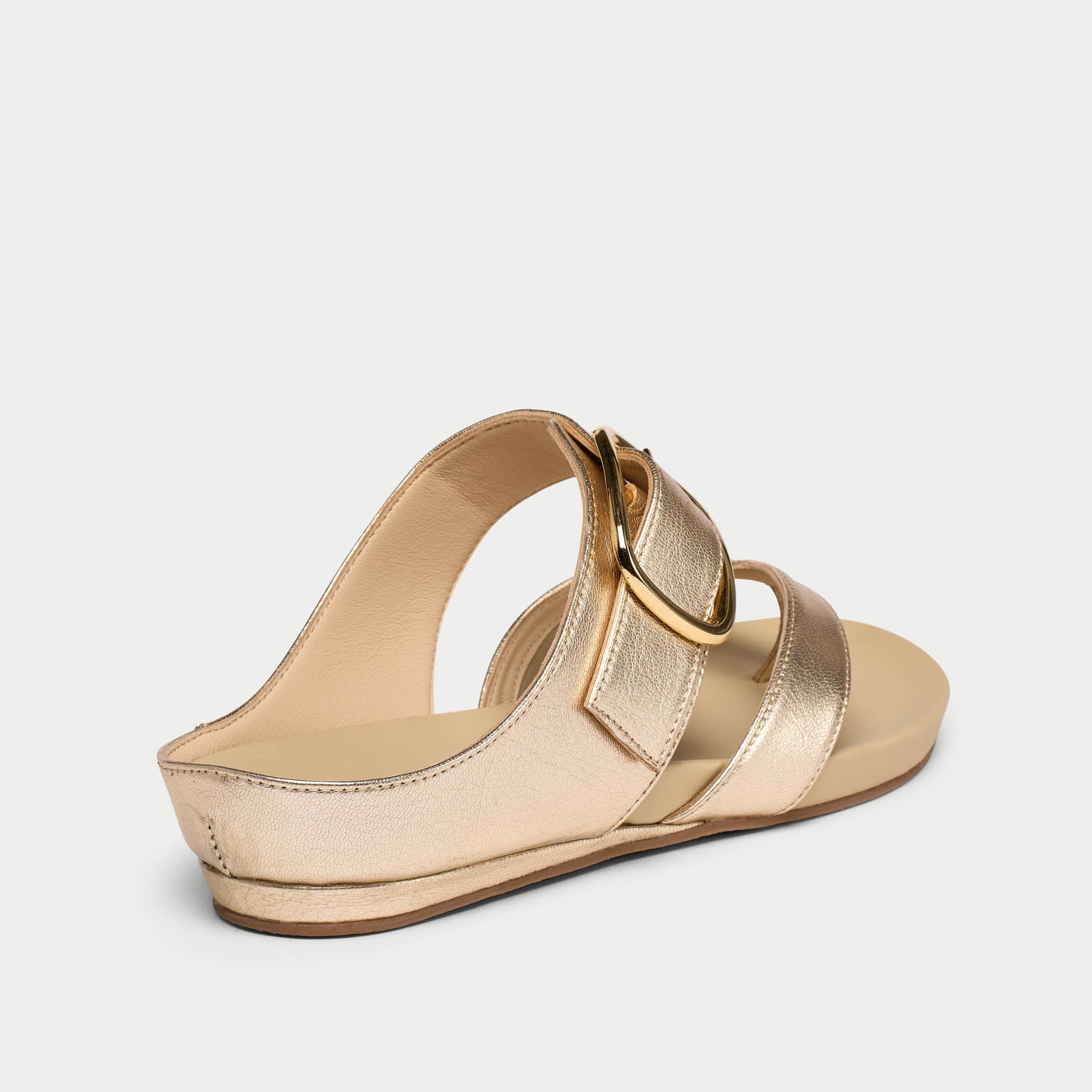 Ruby champagne sandals for bunions back view