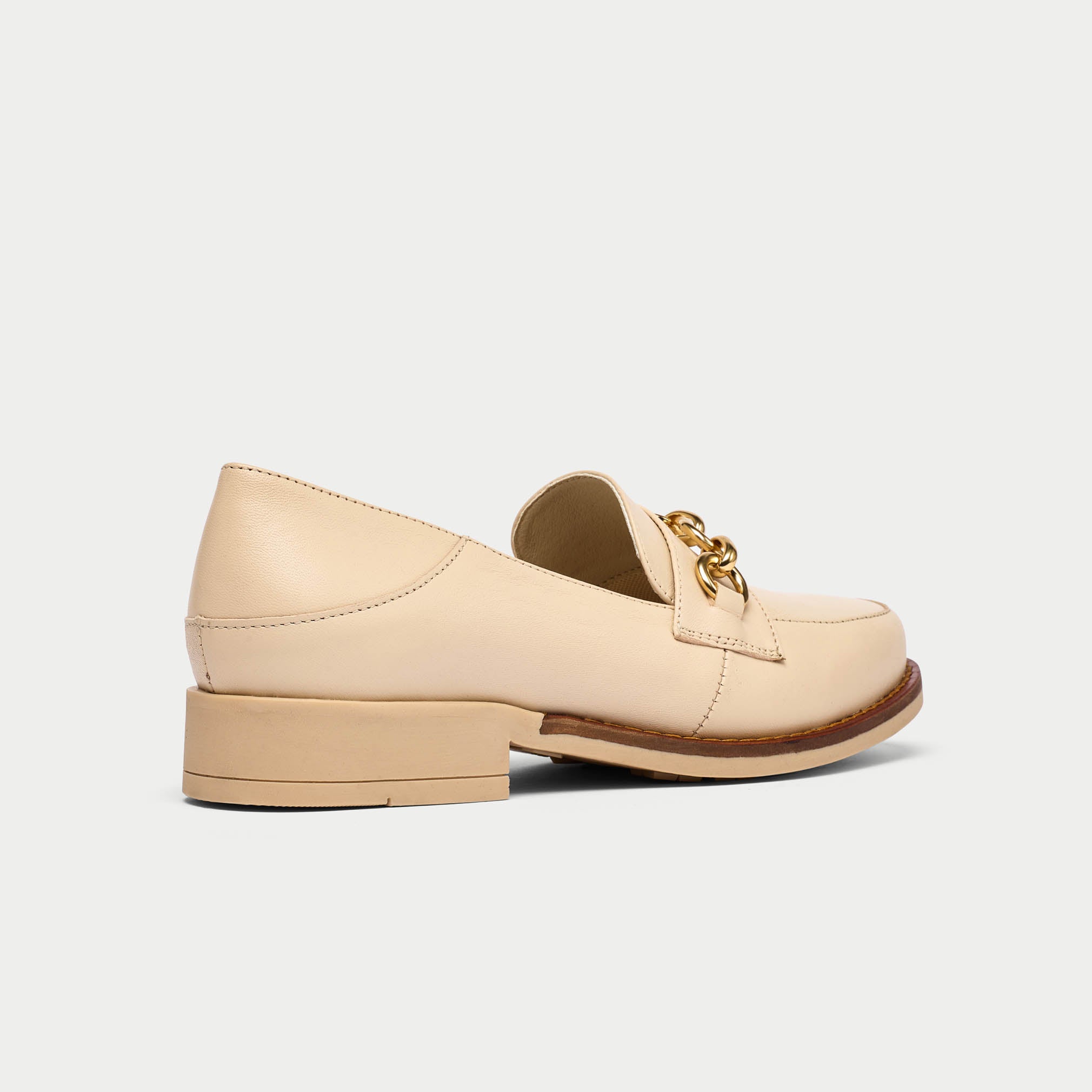 Rebecca butter leather loafer back/side view