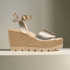 rosa champagne wedges for bunions side view
