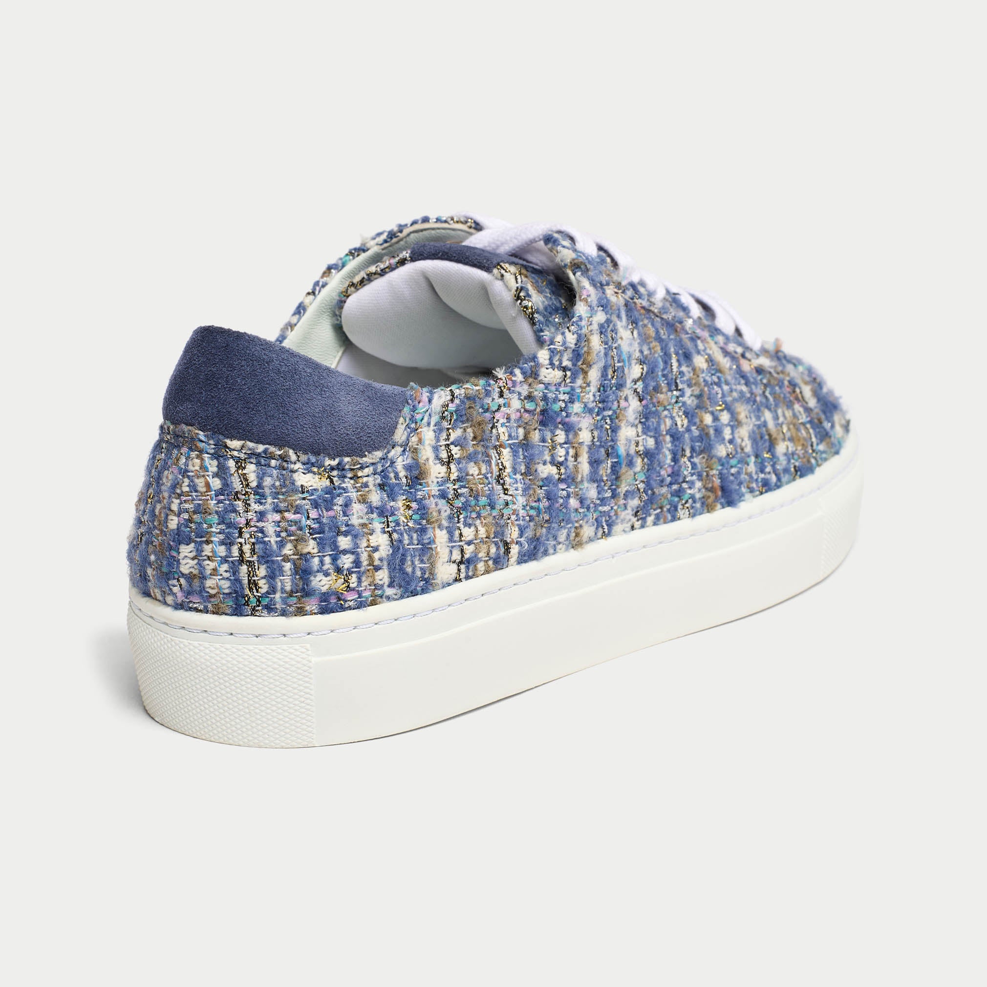 star tweed trainers for bunions back view