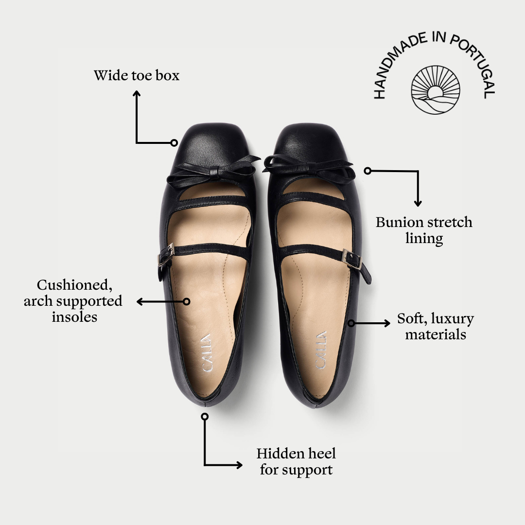 Alexa black leather features