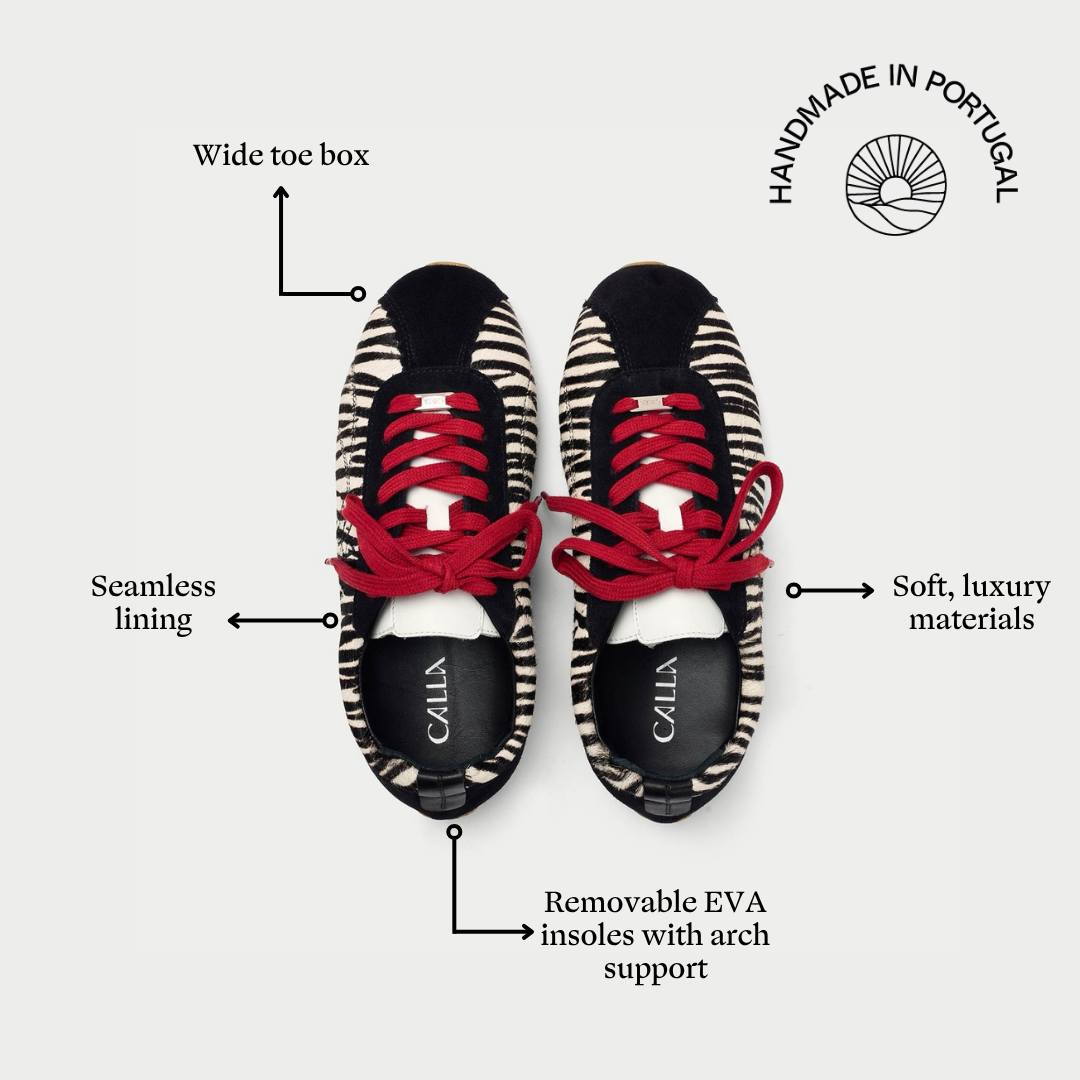 Aurora - Zebra Wide Fit Sneakers