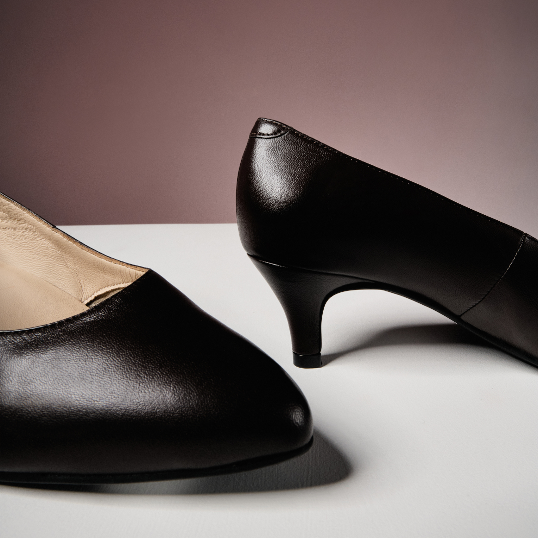 Ava - Coffee Leather Pumps