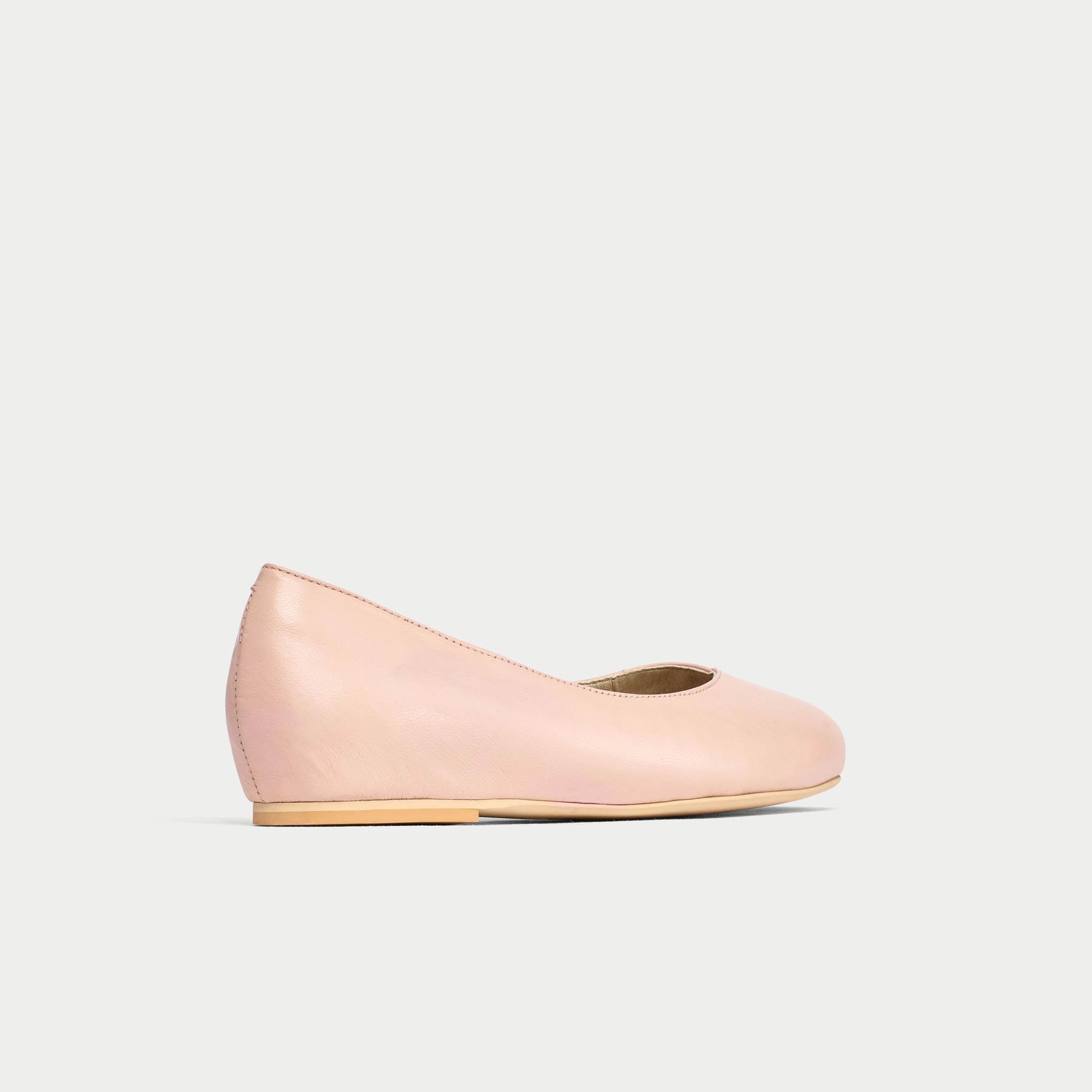 Charlotte - Pale Pink Leather Ballerinas