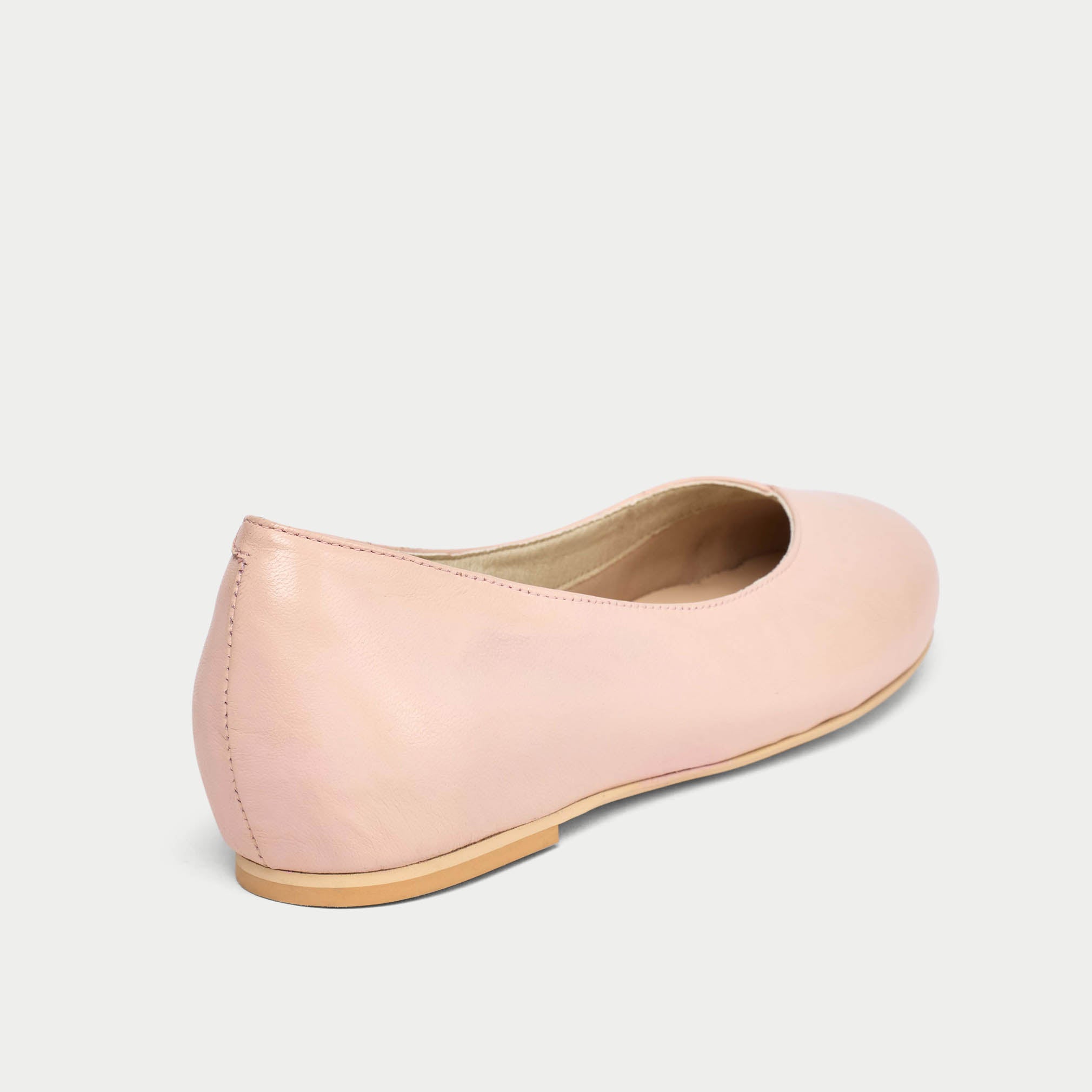 Charlotte - Pale Pink Leather Ballerinas