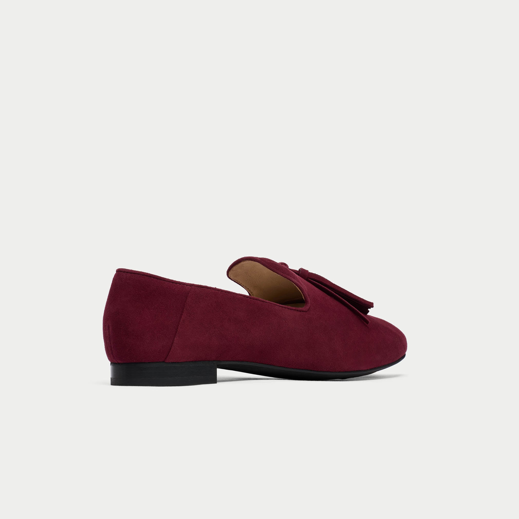 Freya - Burgundy Suede Loafers