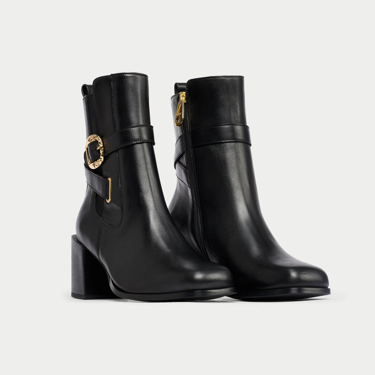 Miriam - Black Leather Boots