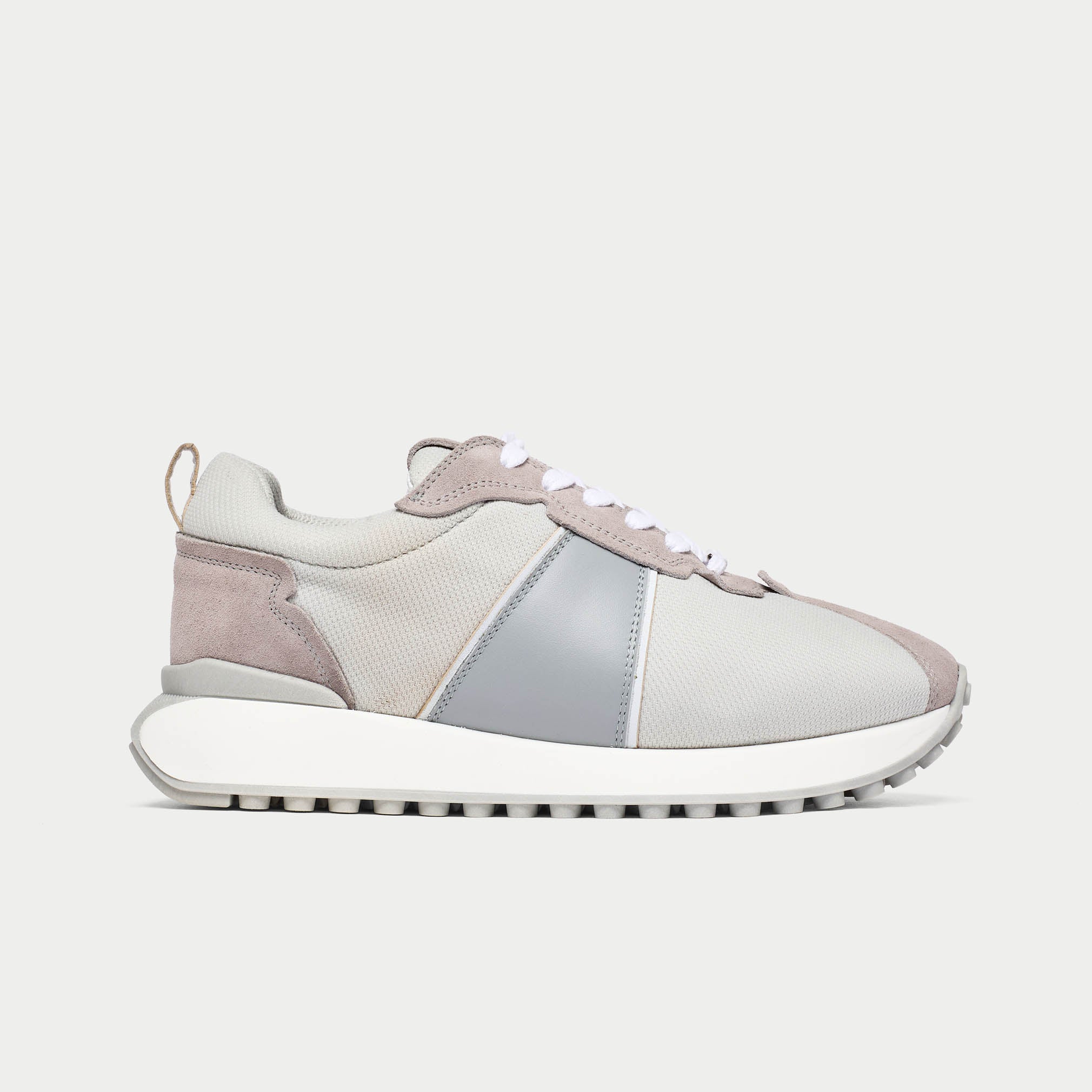 grey cosmos trainers side view