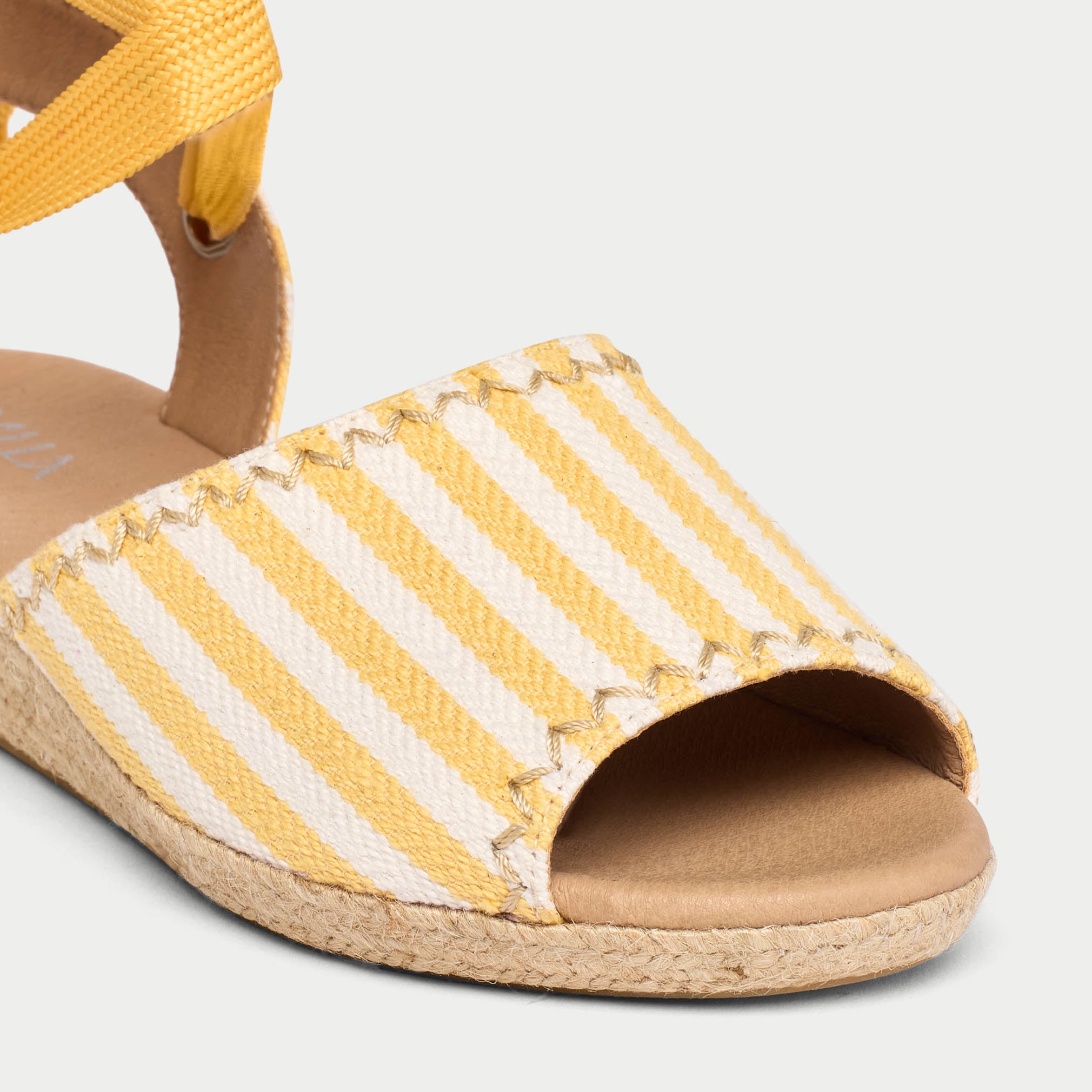 Evelyn - Lemon Canvas Espadrilles