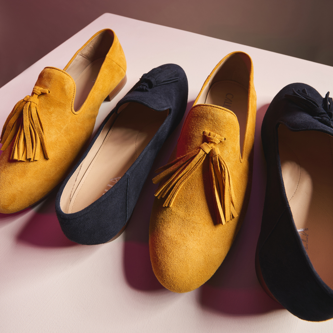 Freya - Deep Navy Suede Loafers