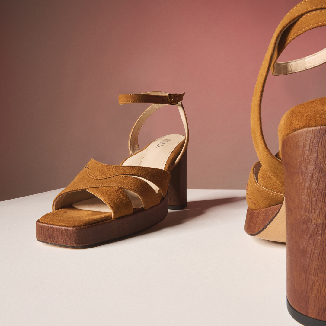 Heather tan heels for bunions photography