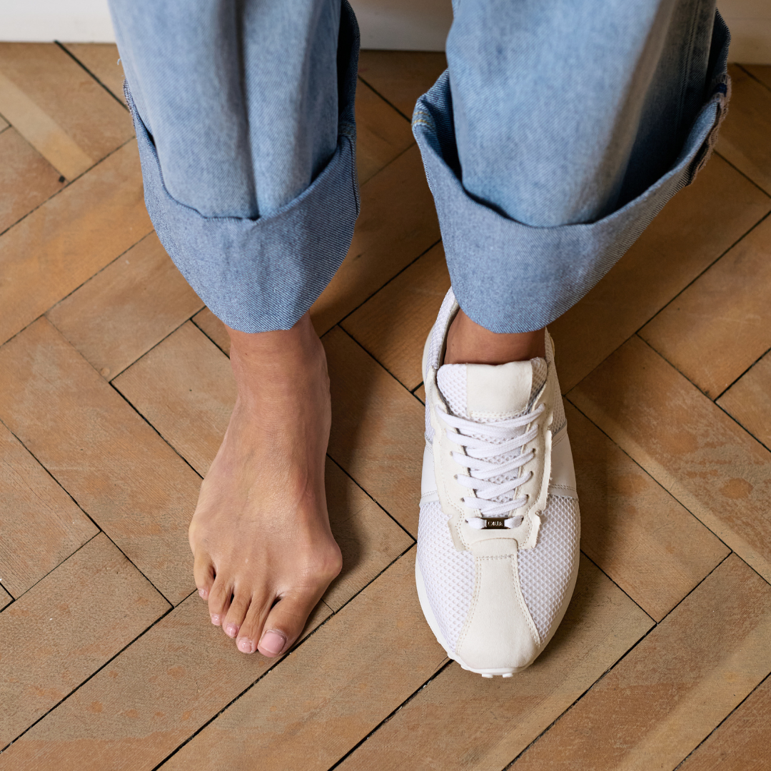 Cosmos - Chunky-Sole Bright White Mix Wide Fit Sneakers
