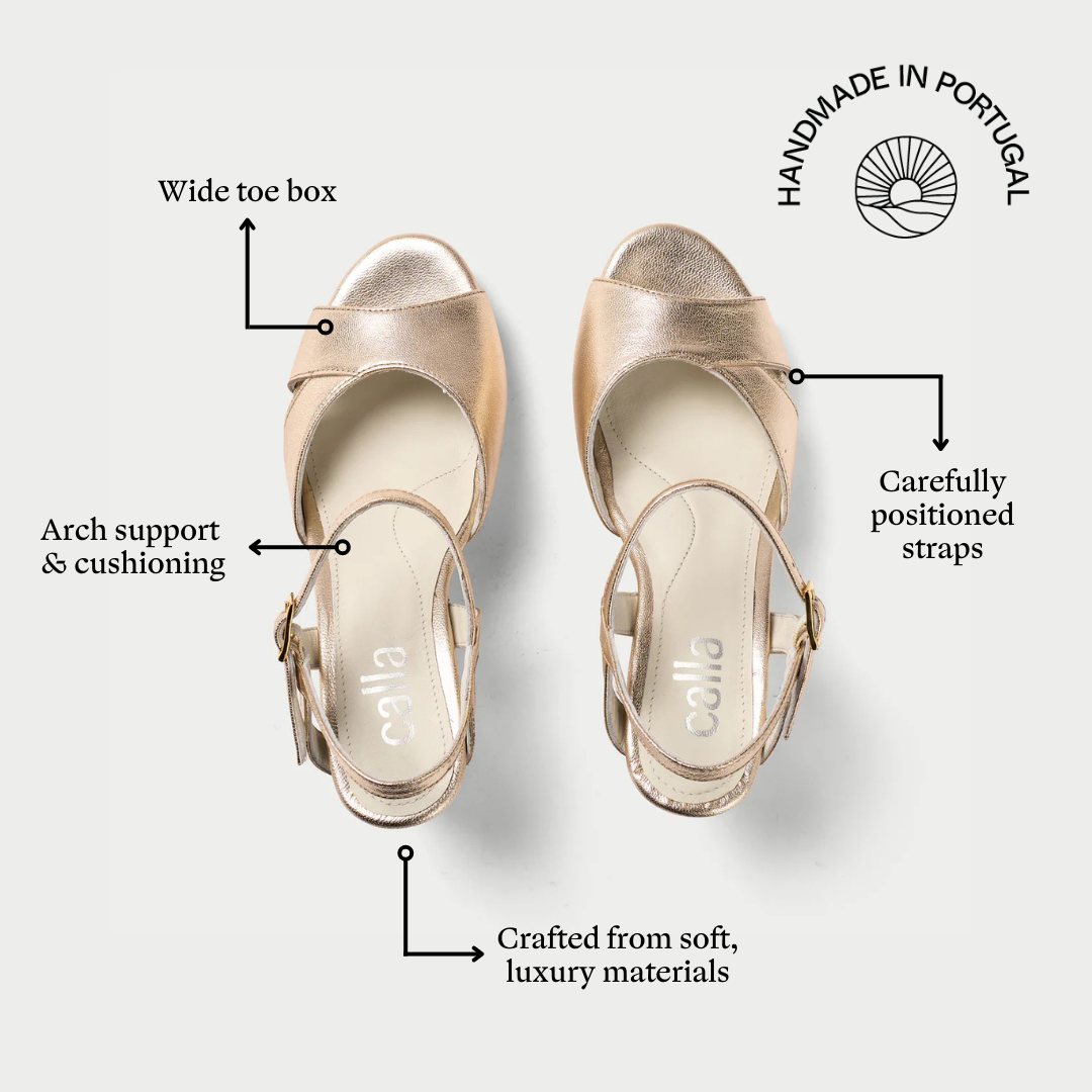 Katerina champagne heels features