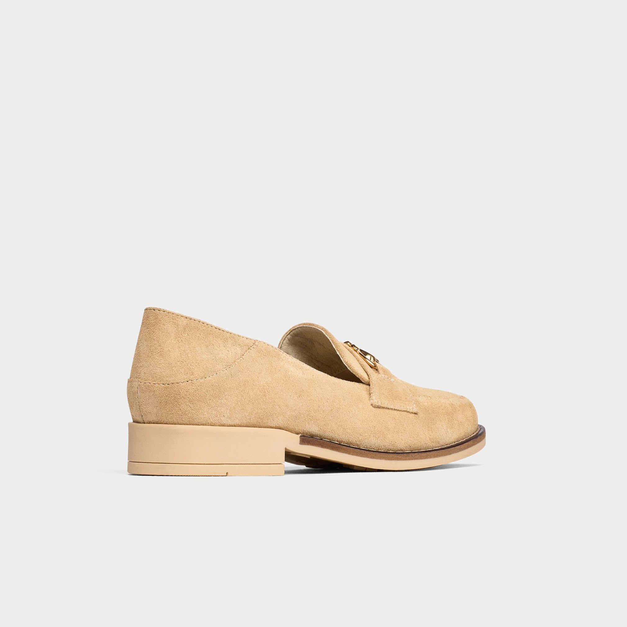 Meredith - Camel Suede Loafers