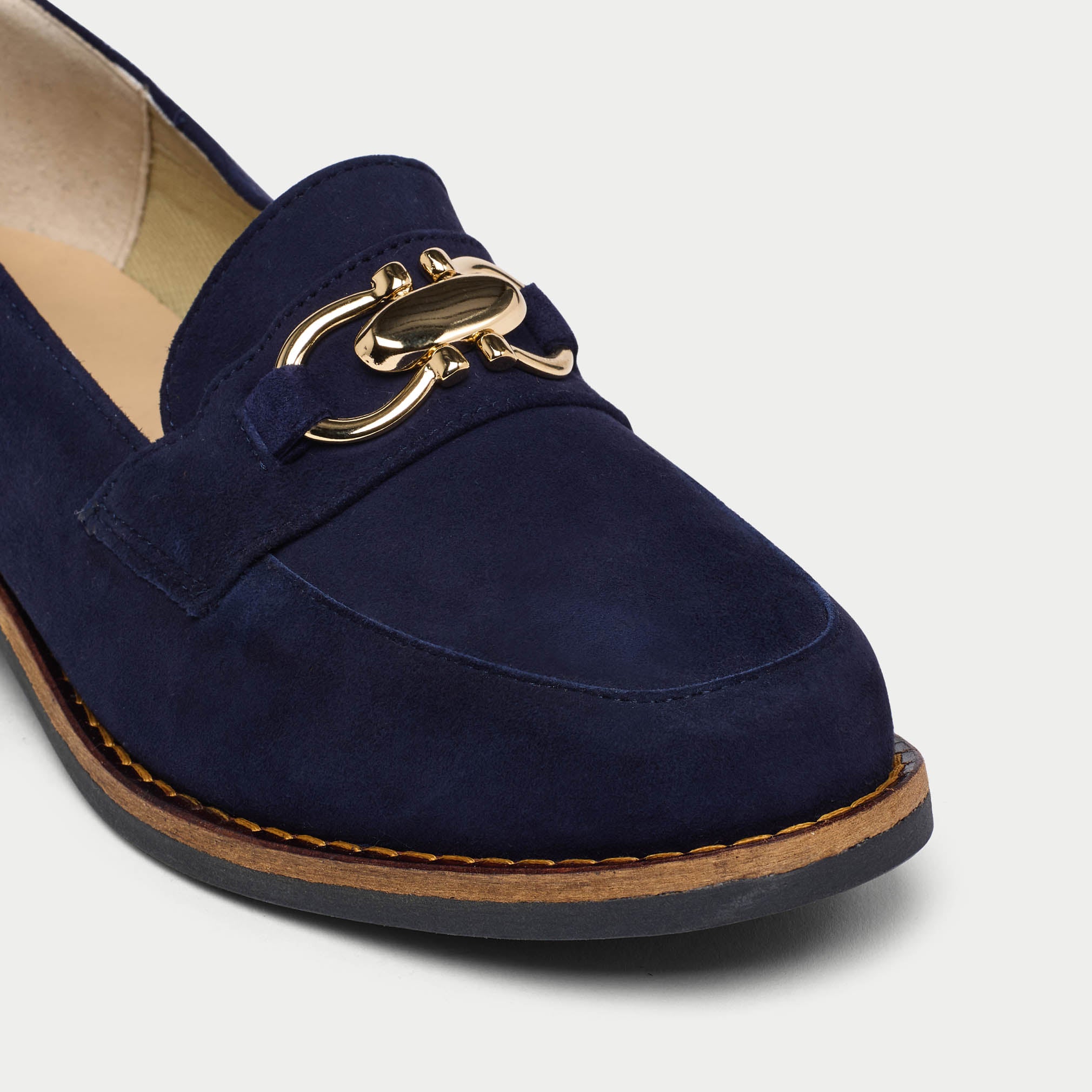 Meredith - Navy Suede Loafers