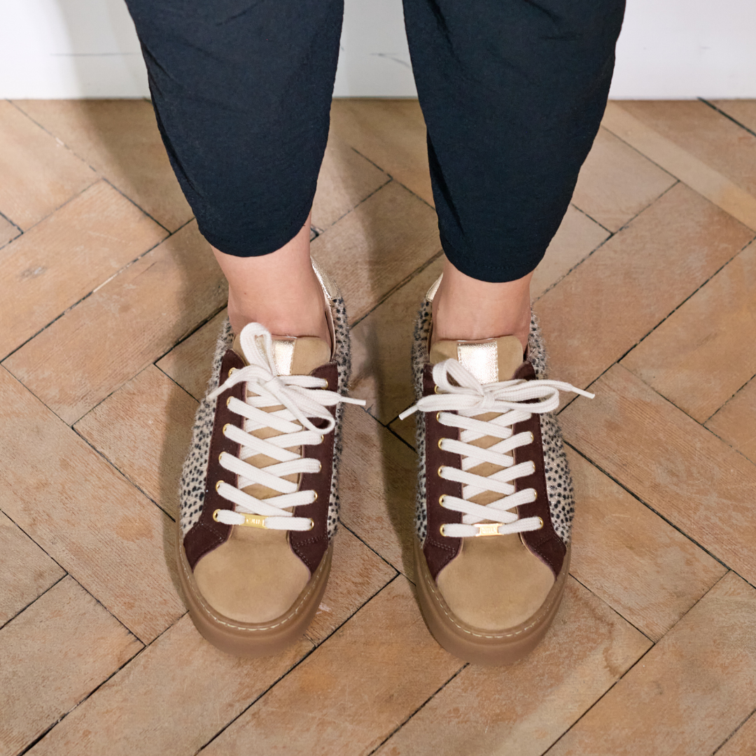 Neptune - Cheetah Wide Fit Sneakers