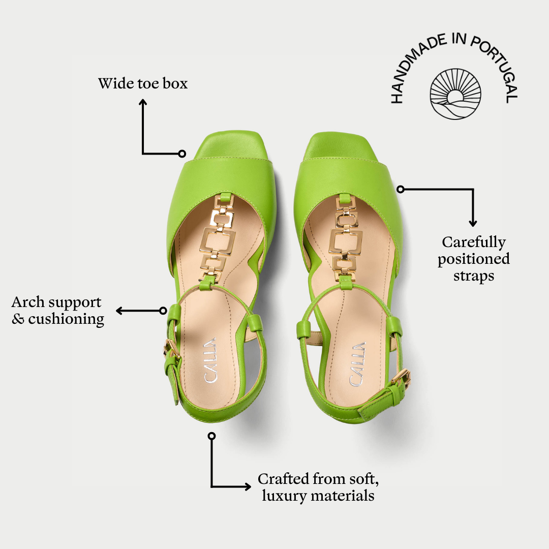 pamela lime heels features
