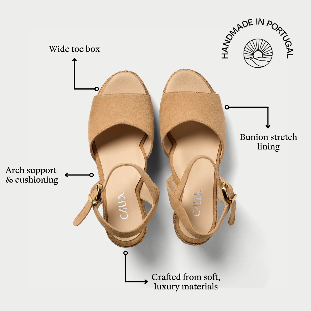 rosa latte wedges features