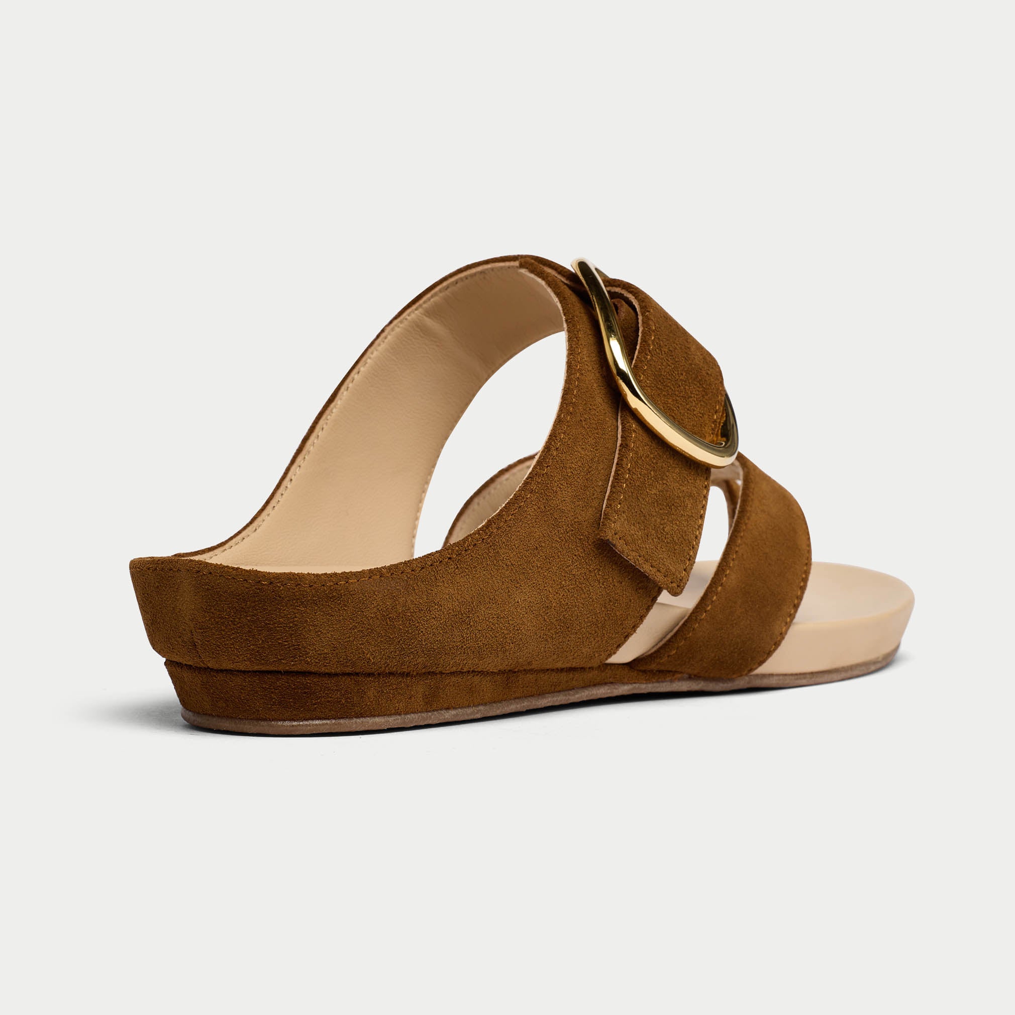 Ruby - Tan Suede Sandals