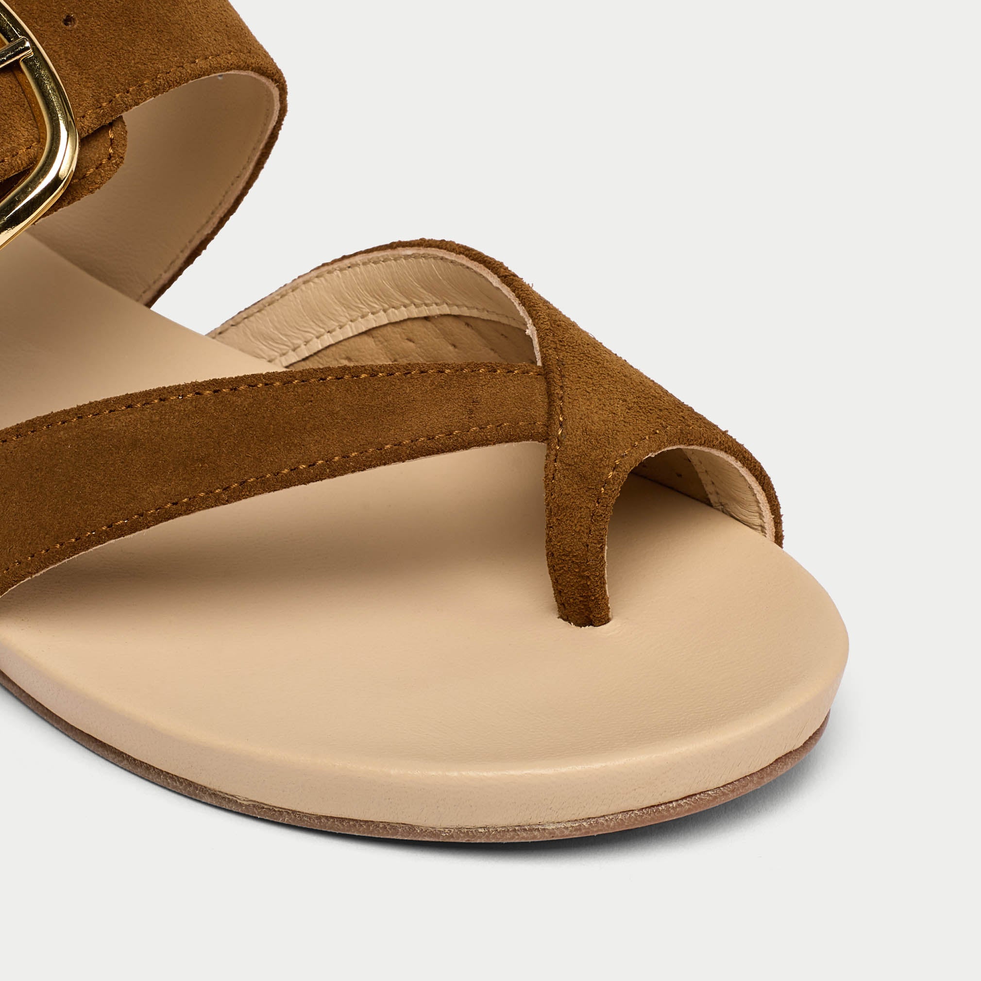 Ruby - Tan Suede Sandals