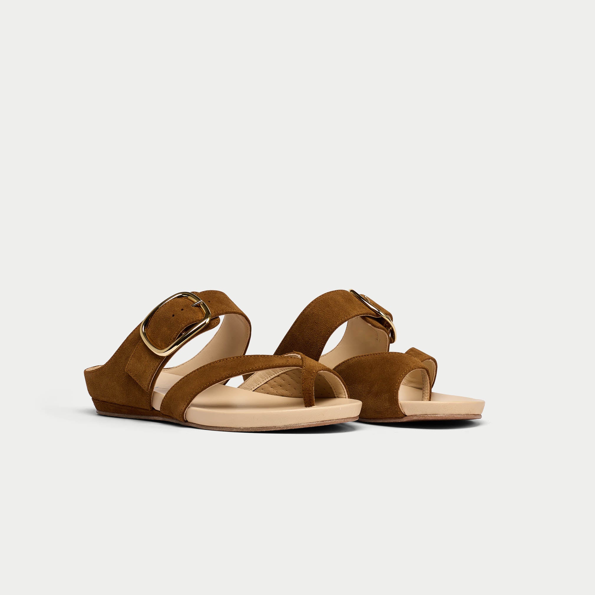 Ruby - Tan Suede Sandals