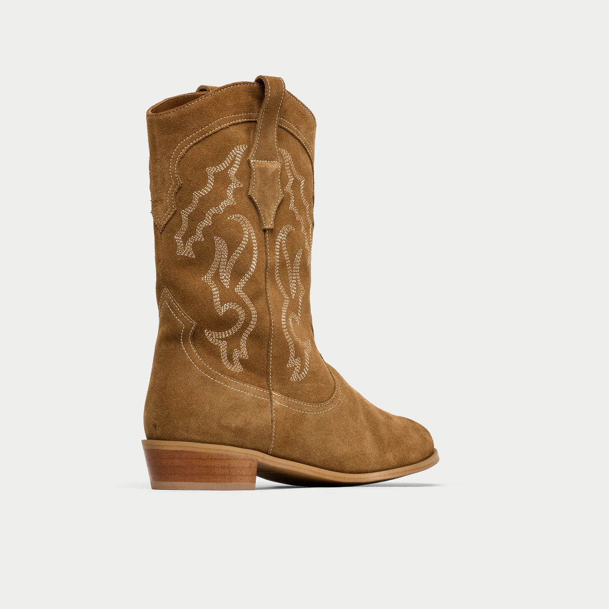 Savannah - Honey Suede Cowboy Boots