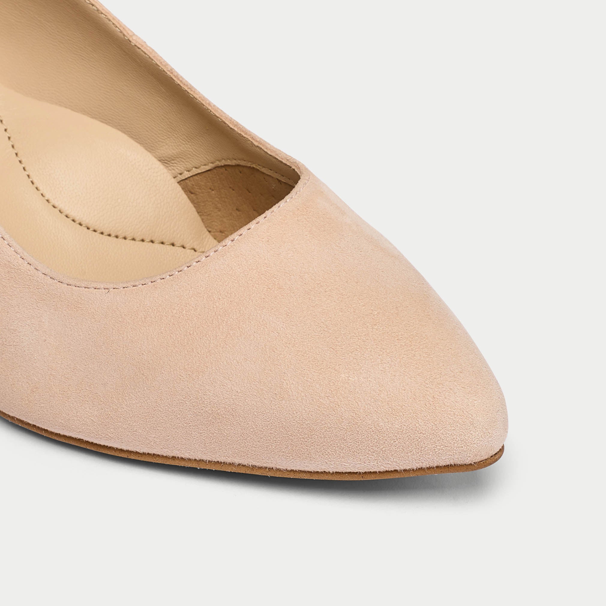 Ava - Soft Pink Suede Pumps