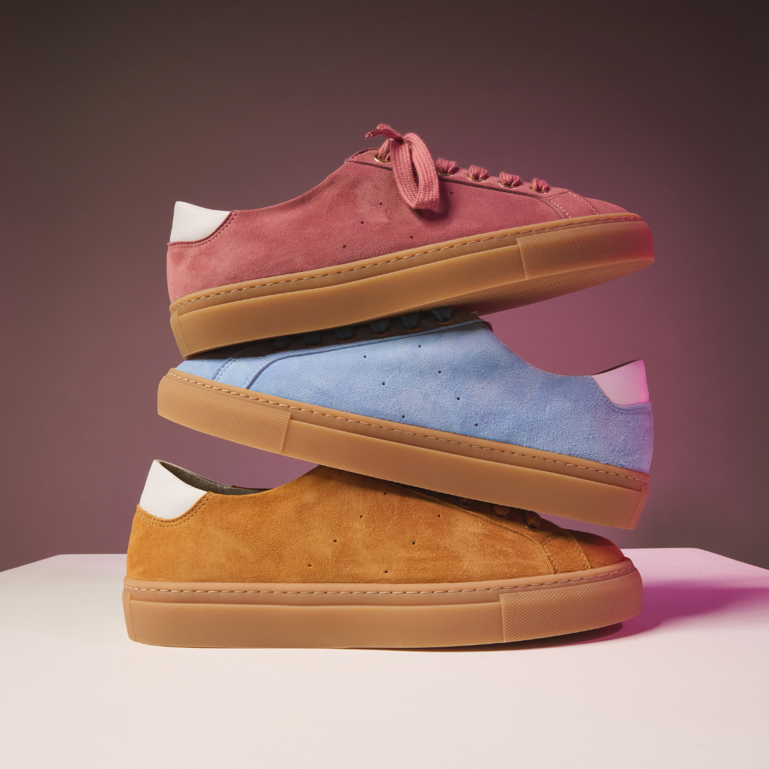 Star - Baby Blue Suede Wide Fit Sneakers