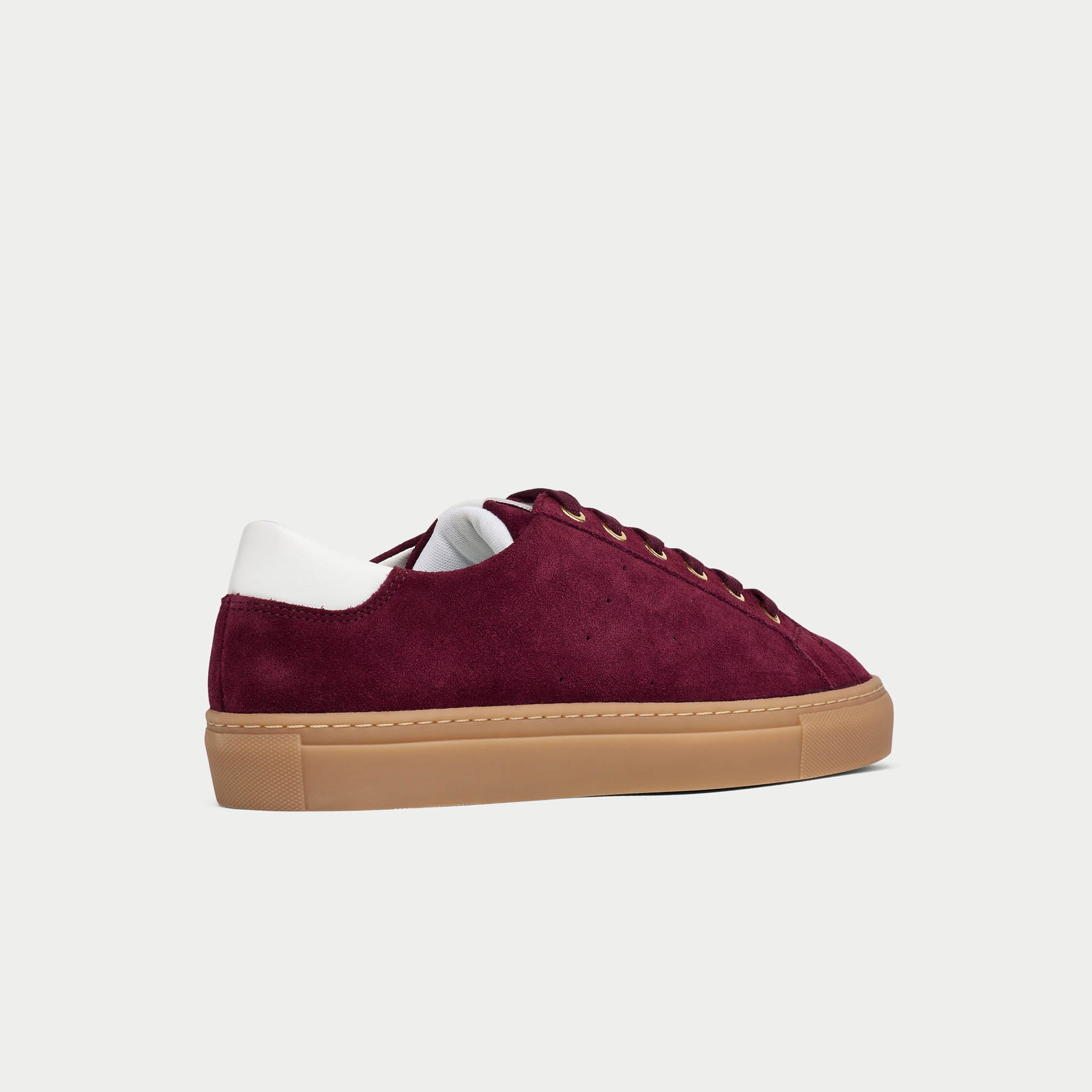 star cherry suede sneakers side view