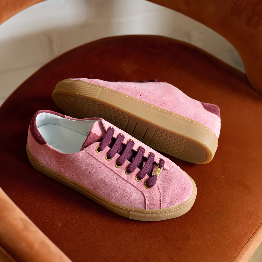 Star - Mauve Suede Wide Fit Sneakers