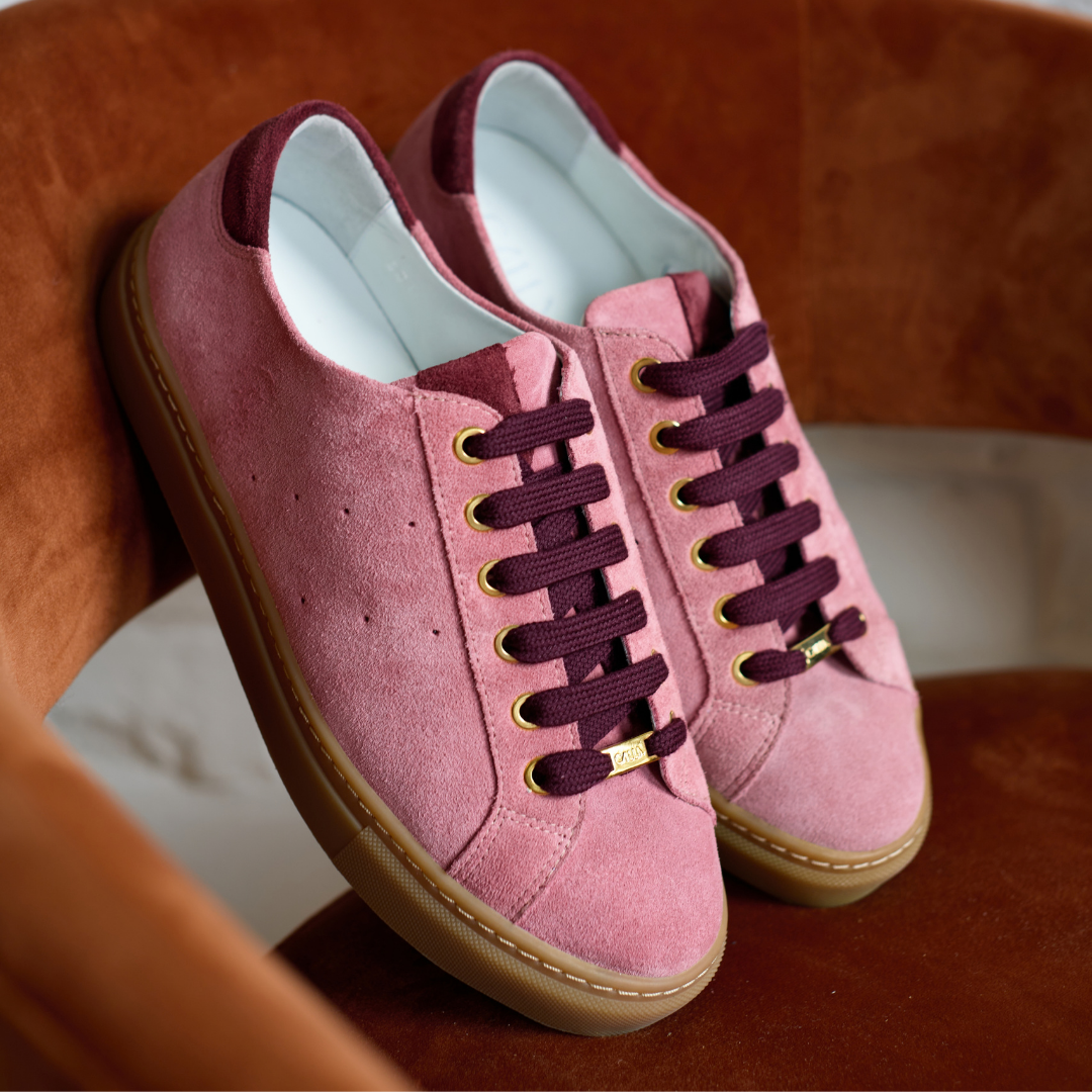 Star - Mauve Suede Wide Fit Sneakers