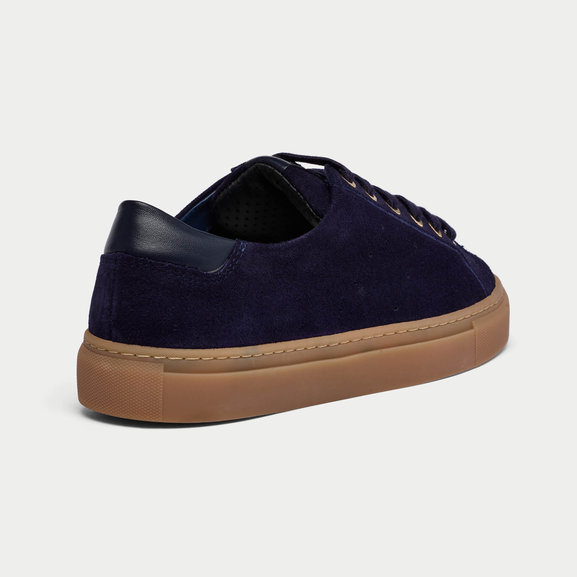 navy suede sneakers back